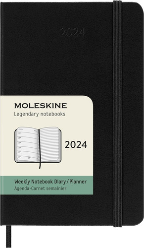 Agenda Moleskine Semanal 2024 / Pd. (negro / Bolsillo)