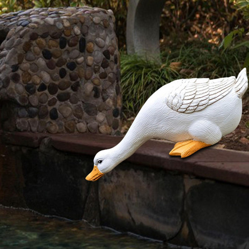 Creative Fairy Garden Duck Statue Yard Large L Large Large