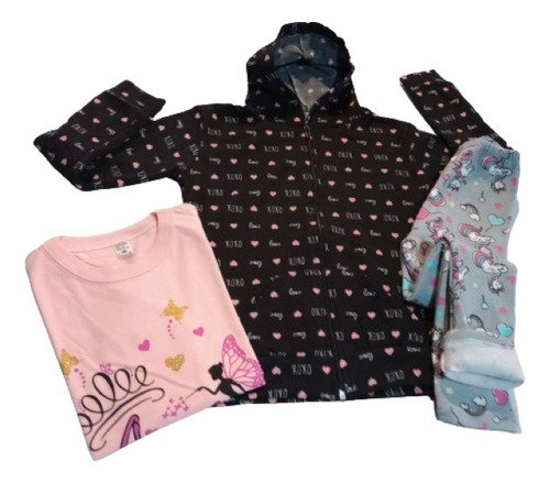 Campera Termica Soft-calza-camiseta Pack 3 Prendas Nena
