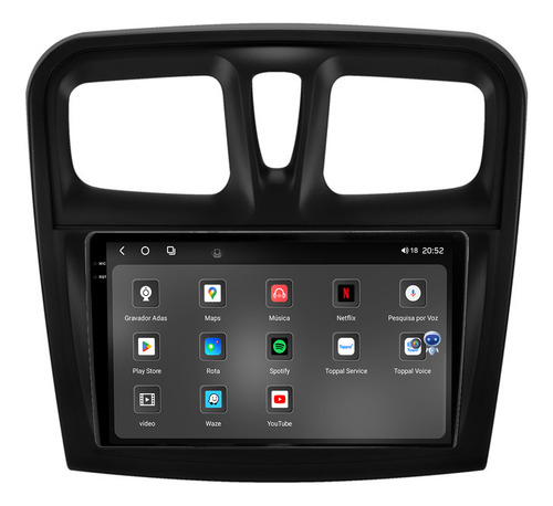 Multimidia Logan 15/19 9p Octacore Carplay 6gb 128gb Tpros