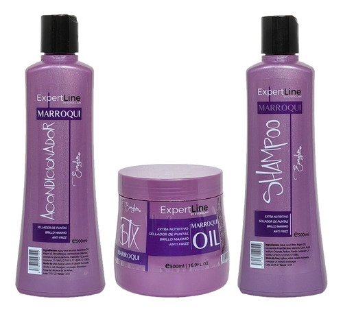 Kit Shampoo + Acondicionador + Crema Marroqui Everglam