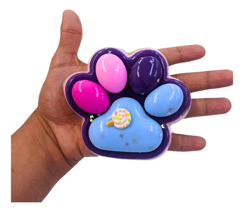 Cachorro Antiestrés Taba Squishy Big Paw, Morado
