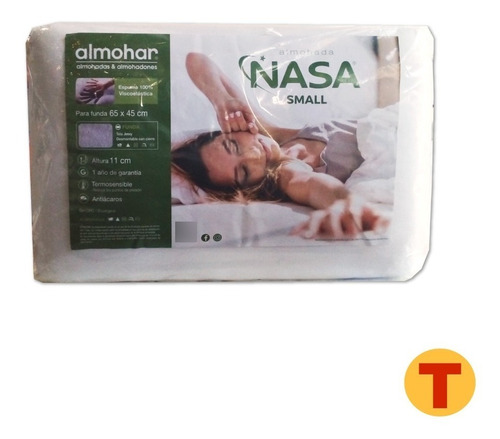 Almohada Inteligente Nasa Small 65x45 Memoria Viscoelastica