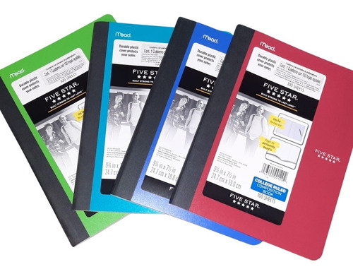  Cuaderno Mead Cosido 100 Hojas Rayadas  Pack 4 Cuadernos