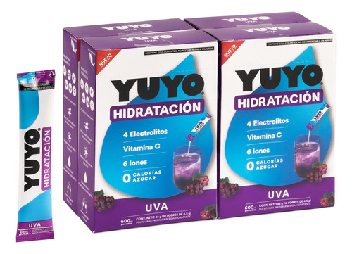 Pack 40 Unidades | Yuyo Vitaminas | Uva | Electrolitos