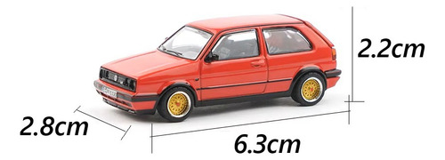 Xcartoys Golf Gti Mk2 Vw Escala 1/64 1:64 Auto Coleccionable Rojo