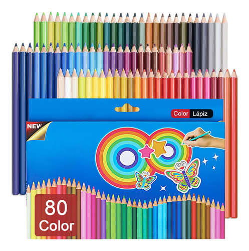 80 Colores Lápices De Arte Profesional Aceite Dibujo Kit