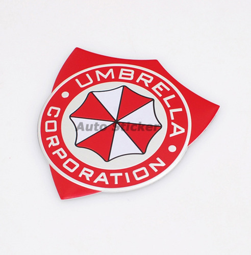 Emblema Placa Umbrella Corporation Aluminio Para Carro