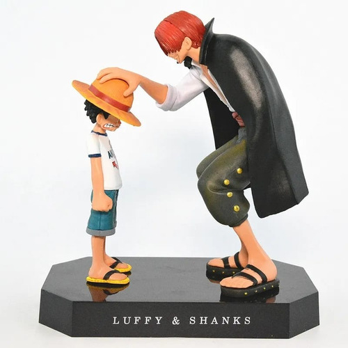 Estátua Monkey D. Luffy E Shanks One Piece 18 cm