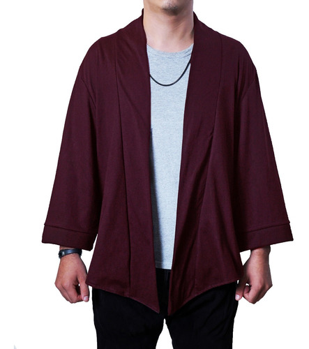 Kimono De Hombre Sueter Largo, Cardigan Hoodie Envió Gratis 