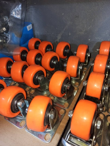 Rueda Movil (naranja) De 4 Pulgadas