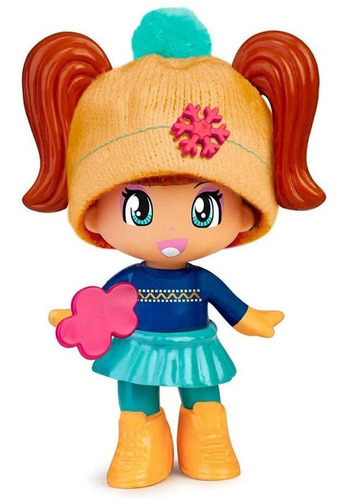 Imagen 3 de 8 de Pinypon Pack 4 Figuras Amigas Ropa De Invierno Famosa Orig.