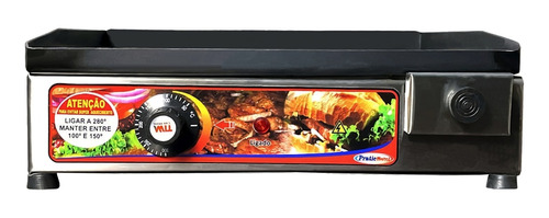 Chapa Sanduicheira Elétrica Lanche Hot Dog Inox 40x35 1800w