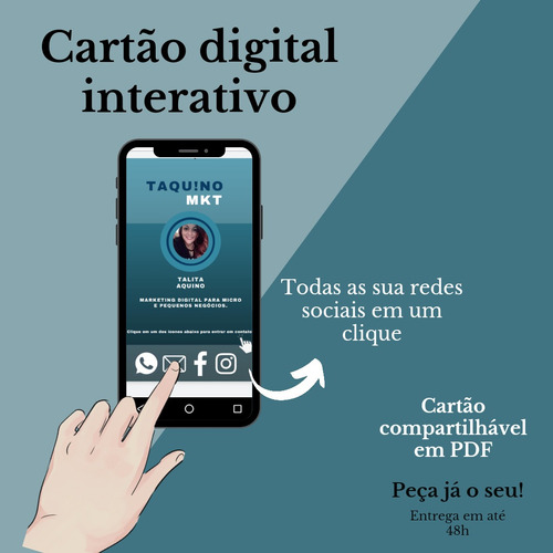 Imagem 1 de 4 de Cartão De Visita Interativo: Digital Personalizado Em Pdf!