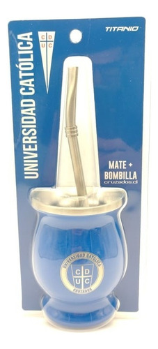 Matero Mate Set Con Bombilla 200ml Universidad Católica