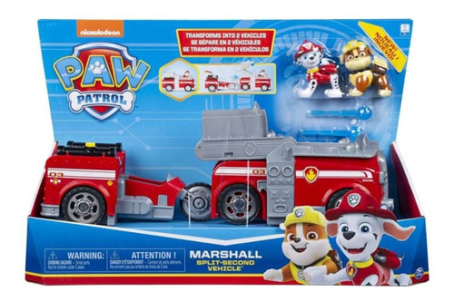 Paw Patrol Vehículo Combinado Maeshall&ruble 2 En 1