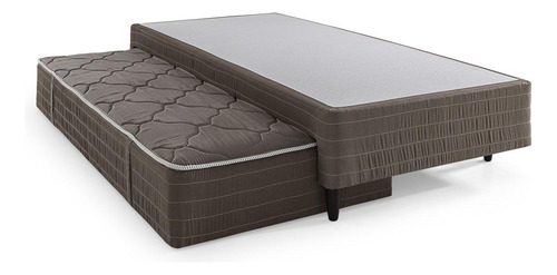 Base Cama Box Auxiliar Herval Solteiro Master, Molas Bonnel Cor Marrom
