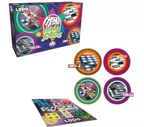 Jogo De Mesa Tabuleiro Dama Ludo Trilha Brinquedo Divertido