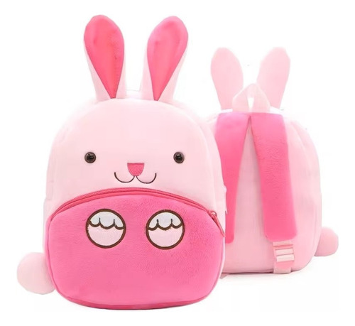 Makeway - Mochila 3d Cartoon Animales Para Niños - C32 Color Rosa Diseño De La Tela Felpa