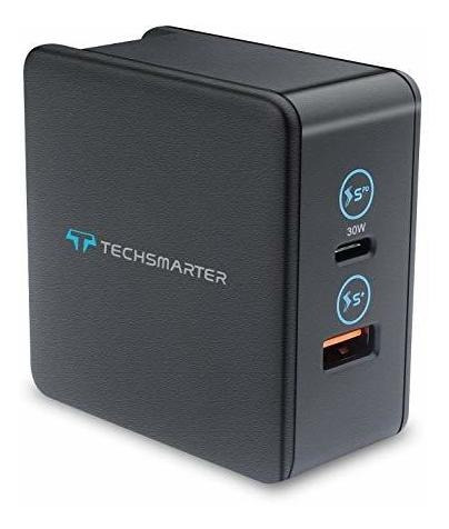 Techsmarter 48w Doble Cargador De Pared Usb-c Pd Con 9ljrj