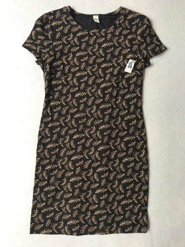 Old Navy Vestido Casual Negro De Hojas