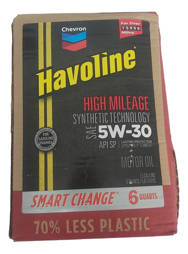 Aceite Chevron Havoline De Usa 5w30 Semi Sintetico 6 Litros 