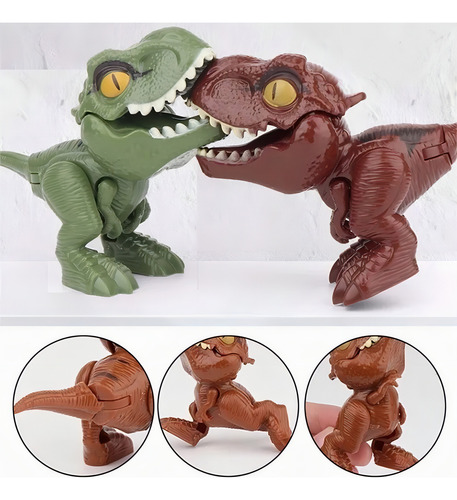 3 Dinosaurios Mordelones Muerden Dedos Jurassic Juguete Trex