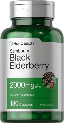 Sambucus Premium Elderberry 180 Caps 2000 Mg Inmunidad Total