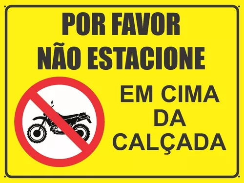 Placa Decorativa Moto Nem Pede 244 Grau