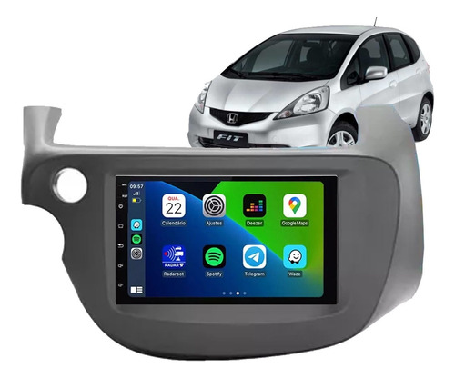 Multimídia Honda Fit 2009 2014 Android Ios Wifi Bt Gps Usb