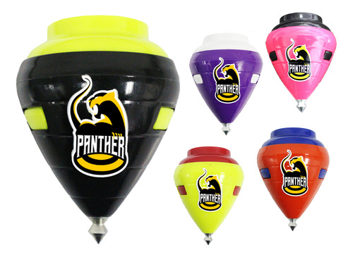 Trompos Cometa Panther Pack 5 Pieza Resistente Color Surtido