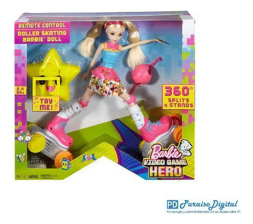 Barbie video game hero remote control roller skating