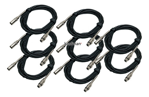 8 Cables Para Microfono Xlr O Canon 6m Calidad De Estudio