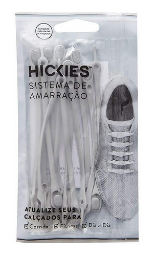 Cadarço Silicone Elástico Kit 12 Pçs Hickies Cinza C Nb201y5