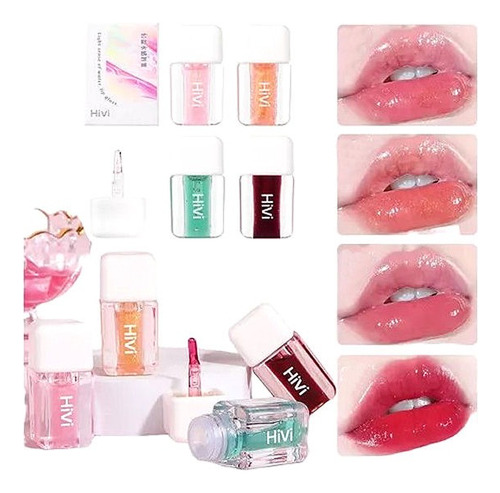 Mini Lipgloss Water Gloss Labial Hivi Balsamo Humecta Brillo Color Tono 02