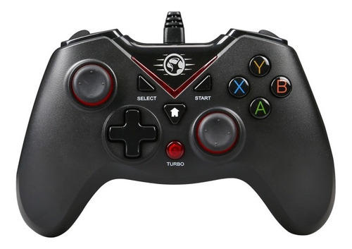 Gamepad Marvo Gt-016 Alambrico Usb Compatible Ps3 Y Pc Vibra Color Negro