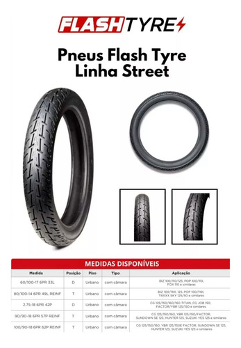Pneu 100/90-18 Tras Ybr 125 Yes125 Factor - Fazer Com Camara