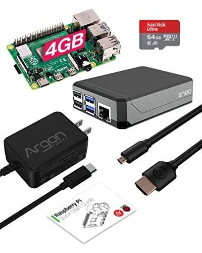 Estuche Argon Neo Con Kit Raspberry Pi 4 (4 Gig) | 64 Gig Sd