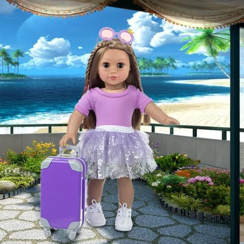 Zntwei Juego De Maleta De Viaje Para Muñeca Americana De 18
