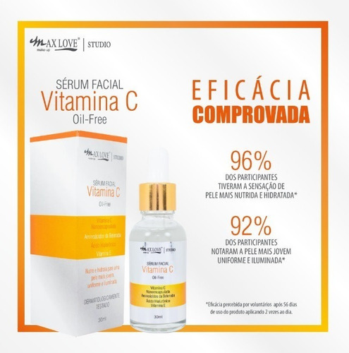 Imagem 3 de 10 de Kit 5 Serum Facial Max Love /vitamina C Colageno Hialuronico