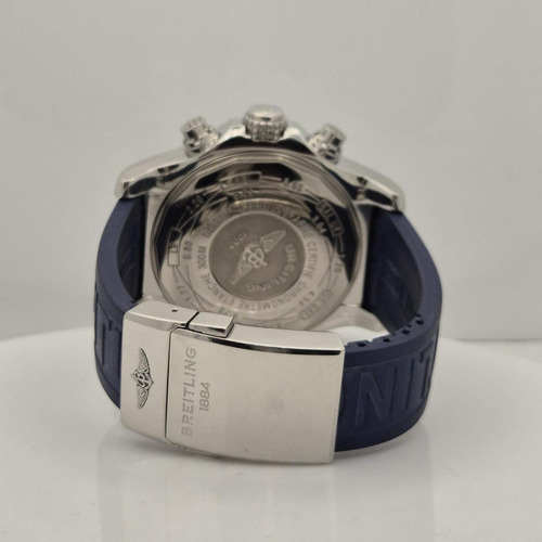 Breitling Super Avenger 48mm Xxl Automático Completo Azul Prateado Preto (Usado)