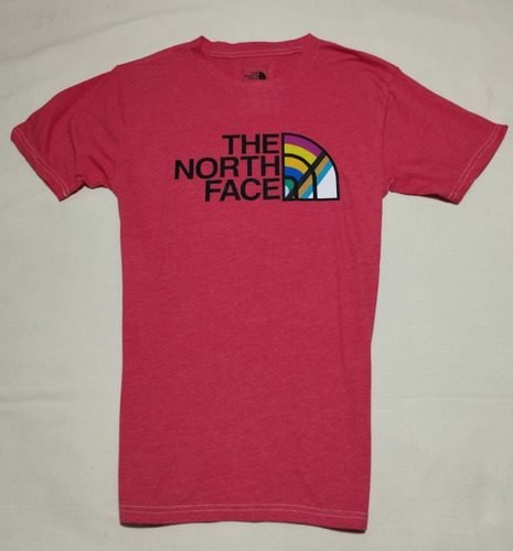 Playera The North Face Talla Mediana Color Roja Logo Colores