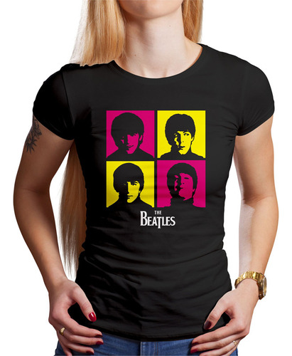 Polo Dama The Beatles Pop Art (d0222 Boleto.store)