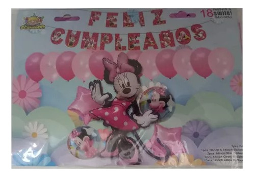 Kit Decoración Para Cumpleaños Infantiles, Minnie Figura