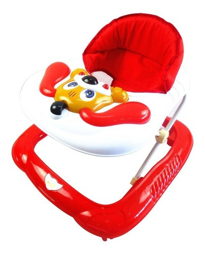 Andador Infantil Bebe Recreativo Musical Ajustável Até 12kg Cor Cachorro Vermelho