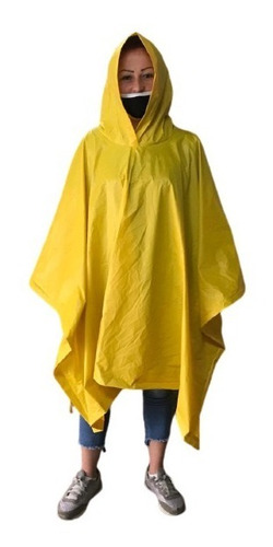 Imagen 2 de 4 de Impermeable Tipo Poncho 150 Micras Con Capucha