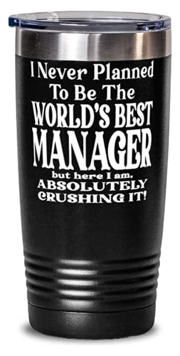 Arma Y Armadura - Vaso Negro Manager De 20 Oz: Nunca Planeé 