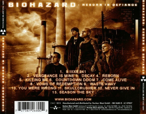 Biohazard Reborn In Defiance- Cd Album Importado