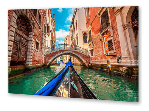 Cuadro 20x30cm Paisaje Italia Venecia Puente Gondola