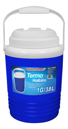 Termo 1 Galon 3.8 Lt Resistente Frío/caliente Mod709657 Color Azul